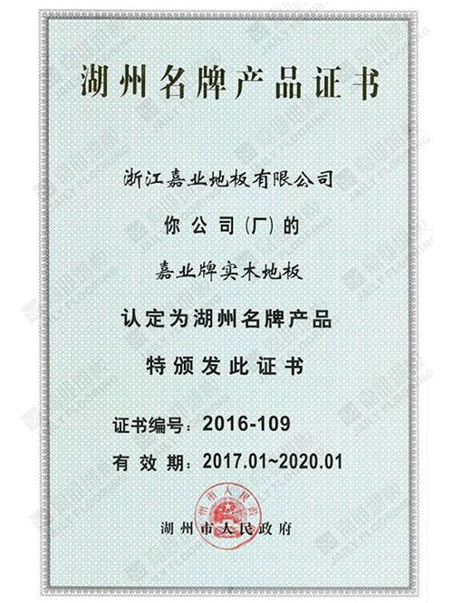 湖州名牌91视频污软件认证证书